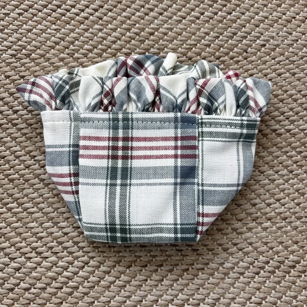 Longaberger Market Day Plaid Chives Basket Liner #252162